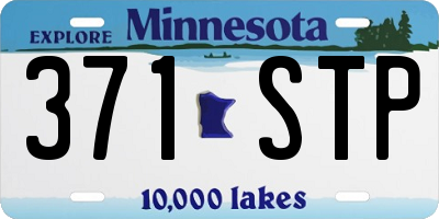 MN license plate 371STP