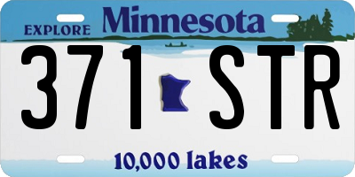 MN license plate 371STR