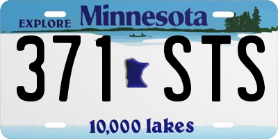 MN license plate 371STS
