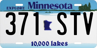 MN license plate 371STV
