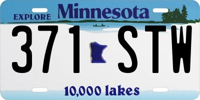MN license plate 371STW