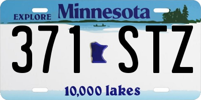 MN license plate 371STZ
