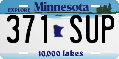 MN license plate 371SUP