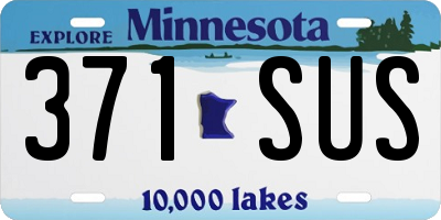 MN license plate 371SUS