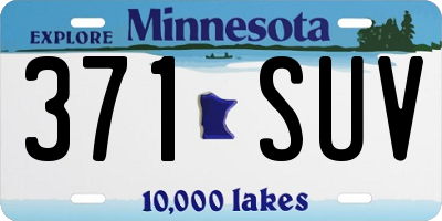 MN license plate 371SUV