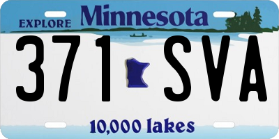 MN license plate 371SVA