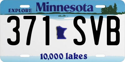 MN license plate 371SVB