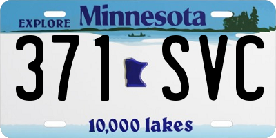 MN license plate 371SVC