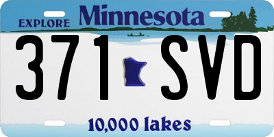MN license plate 371SVD