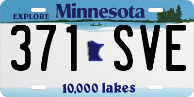 MN license plate 371SVE