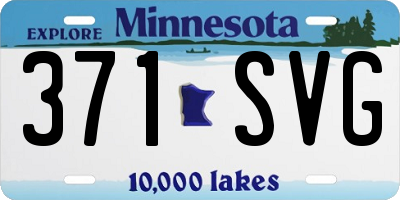 MN license plate 371SVG
