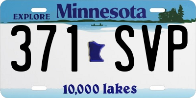 MN license plate 371SVP