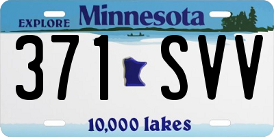 MN license plate 371SVV