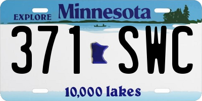 MN license plate 371SWC