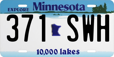 MN license plate 371SWH