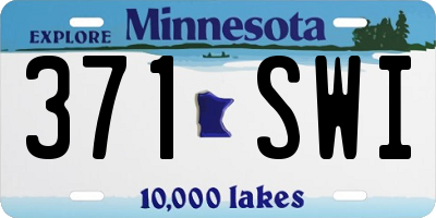 MN license plate 371SWI