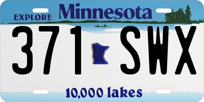 MN license plate 371SWX