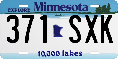 MN license plate 371SXK