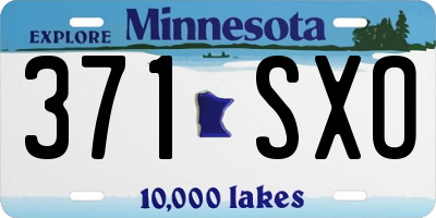 MN license plate 371SXO
