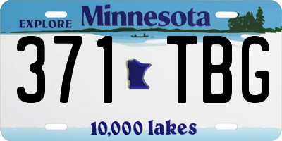 MN license plate 371TBG