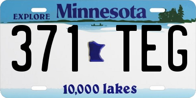MN license plate 371TEG