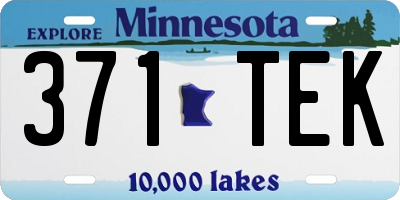 MN license plate 371TEK