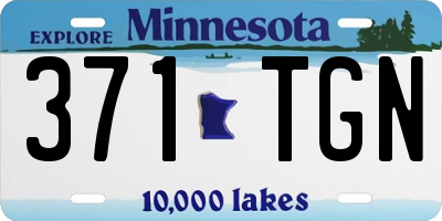 MN license plate 371TGN