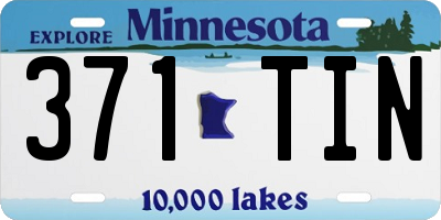 MN license plate 371TIN