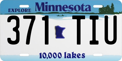 MN license plate 371TIU