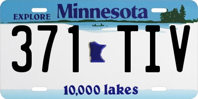 MN license plate 371TIV