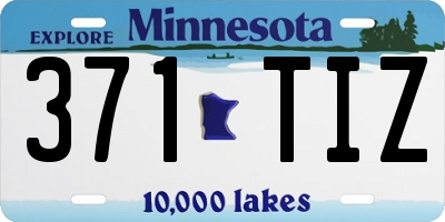 MN license plate 371TIZ