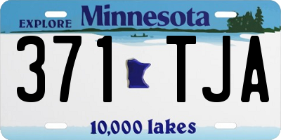 MN license plate 371TJA