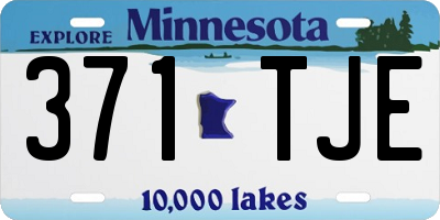MN license plate 371TJE