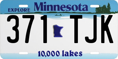MN license plate 371TJK
