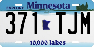 MN license plate 371TJM