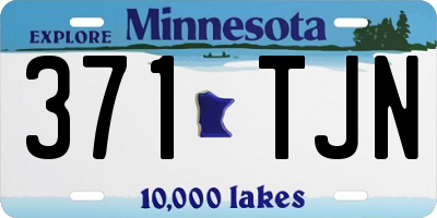 MN license plate 371TJN