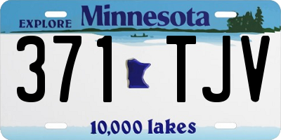 MN license plate 371TJV