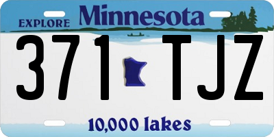 MN license plate 371TJZ