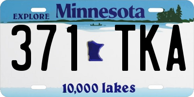 MN license plate 371TKA