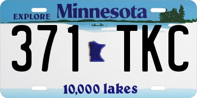 MN license plate 371TKC