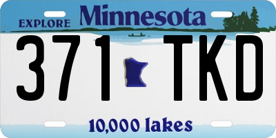 MN license plate 371TKD