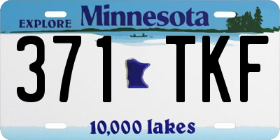 MN license plate 371TKF