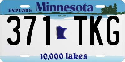 MN license plate 371TKG