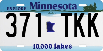 MN license plate 371TKK
