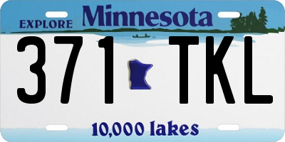 MN license plate 371TKL