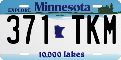 MN license plate 371TKM