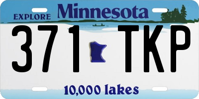 MN license plate 371TKP