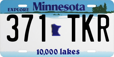 MN license plate 371TKR