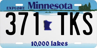 MN license plate 371TKS
