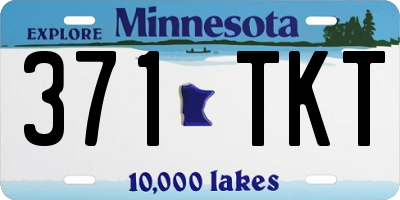 MN license plate 371TKT